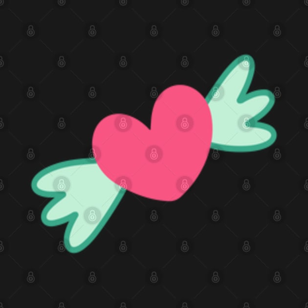 pink heart with wings by MN-STORE