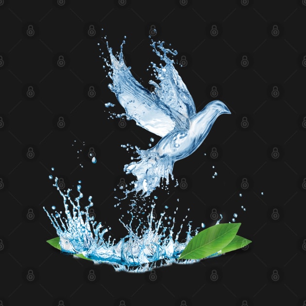 Graphic Design Water Dove by Sveteroc