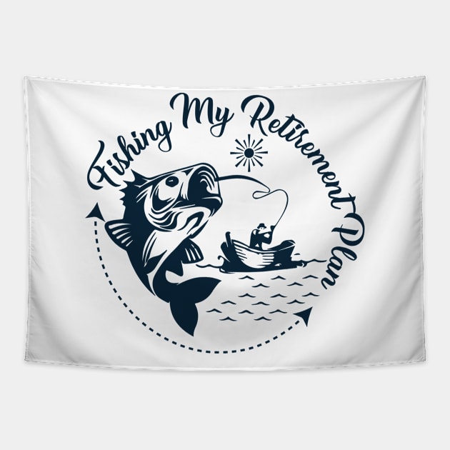 fishing my retiremen plan Tapestry by busines_night