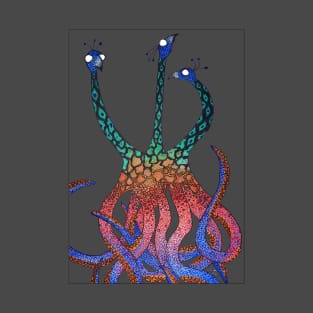 Cerberus, but with a giraffe / octopus / peacock T-Shirt