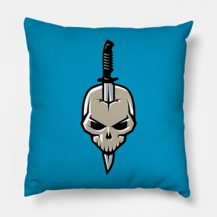 Marauder Task Force Skull with Knife Logo Pillow