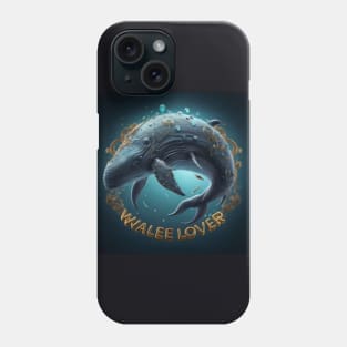 Beautiful Whale art for whale lovers Phone Case