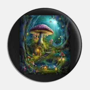 Magical Mushroom Village Pin