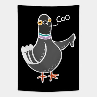 Coo / Boo Pigeon (White) Tapestry