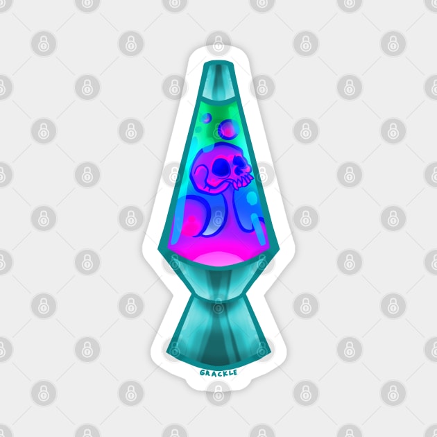 Groovy Ghoul Lava Lamp (Cool Version) Magnet by Jan Grackle