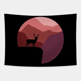 Deer in Sunset Gorge Tapestry