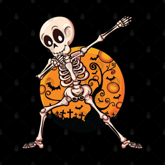 Halloween Boys Girls Dabbing Skeleton Kids Skeleton Dab by silentsoularts