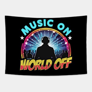 Disc Jockey Music On World Turntable Disc Jockeys Tapestry