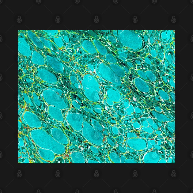 Abstract turquoise cells by CreaKat