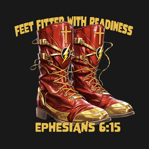 Armor Of God, Feet Fitted with Readiness, The Flash, DC Comics by ChristianFaithWear