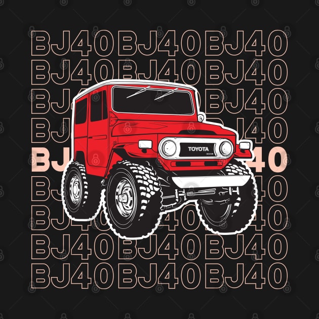 BJ40 Stacked in Red by Bulloch Speed Shop