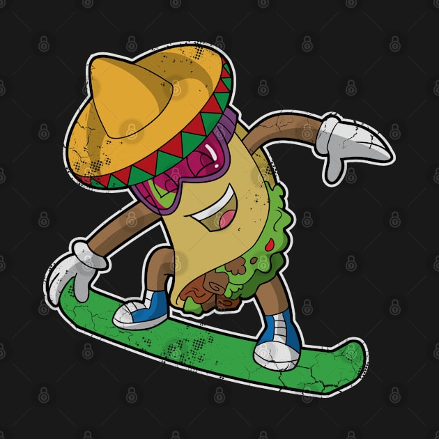 Snowboarder Taco Snowboarding Winter Sports by E