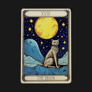 The Moon Tarot Card : Cat Edition T-Shirt