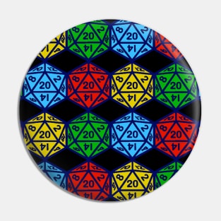 20 sided dice pattern Pin