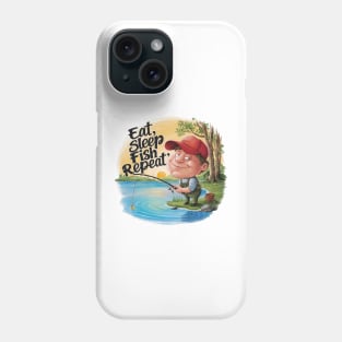 Eat Sleep Fish Repeat Cute Phone Case