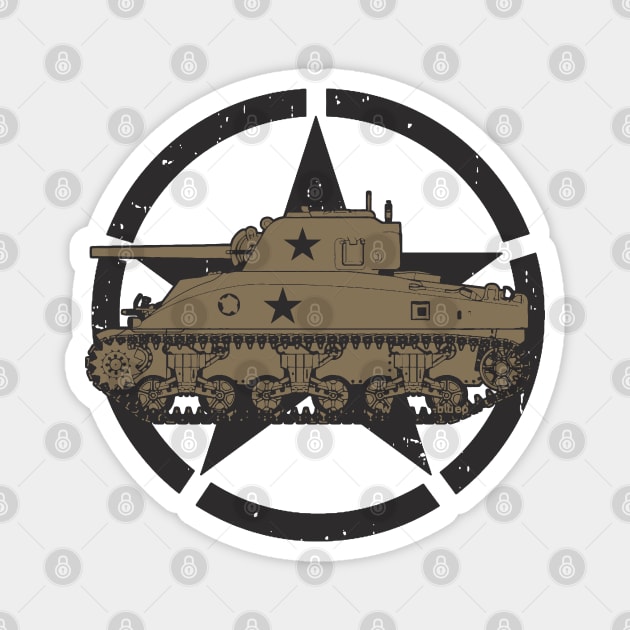 M4 Sherman | World War 2 Vehicle Magnet by Distant War