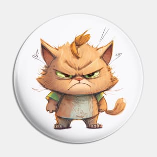 Cat Pet Cute Adorable Humorous Illustration Pin