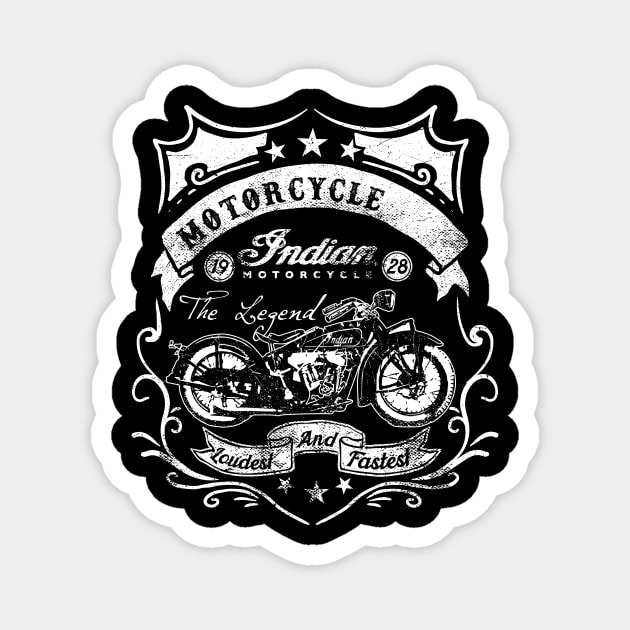 Indian motorcycle Magnet by Steven Hignell