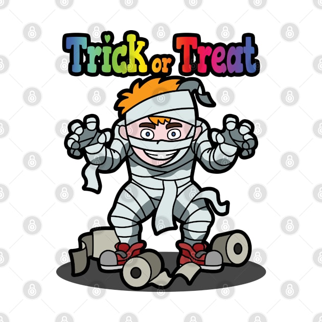 Cute & Scary Mummy Zombie - Trick Or Treat, Halloween Gift For Kids, Boys & Girls by Art Like Wow Designs