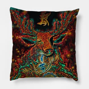 cosmic ika deer Pillow