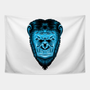 Arctic Blue Monkey Tapestry