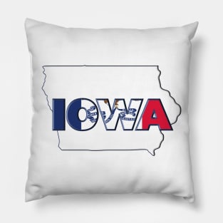 Iowa Colored State Letters Pillow