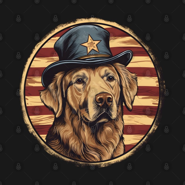 Golden Retriever 4th of July by NatashaCuteShop