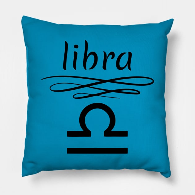 Libra zodiac sign Pillow by Iskapa