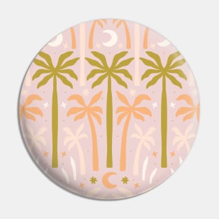 Boho Chic Palm Tree Pattern Pin