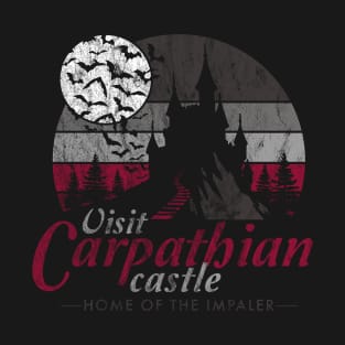 Visit Carpathian Castle - Vintage Distressed Vampire T-Shirt