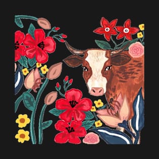 Cows in flowers T-Shirt
