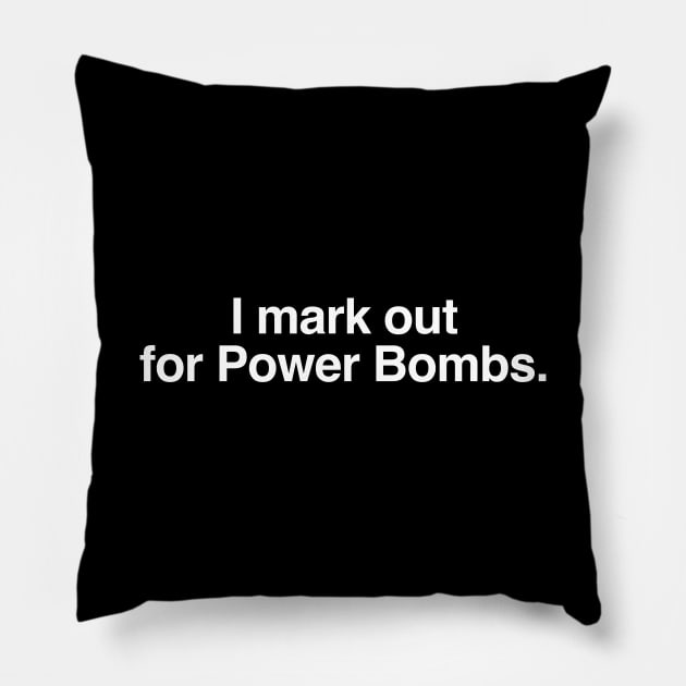 I mark out for Power Bombs Pillow by C E Richards