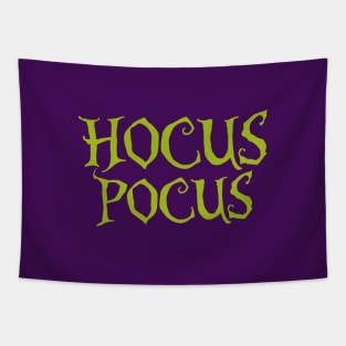 Hocus Pocus Design - Green Text. Tapestry