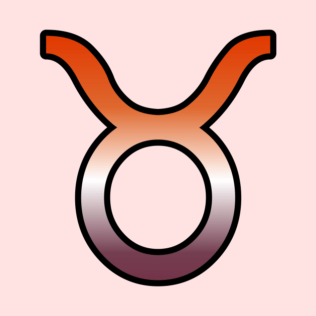 Taurus Lesbian Pride Symbol by SillyStarlight