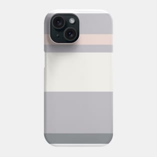 A solitary patchwork of Alabaster, Philippine Gray, Silver and Lotion Pink stripes. Phone Case