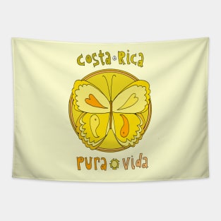 Pura Vida Costa Rica Butterfly Peaceful Good Vibes Tapestry