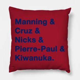 2011 Giants Greats Blue Pillow