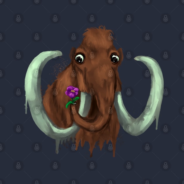 Woolly mammoth with flower by Antiope