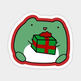 Frog Holding a Gift Magnet