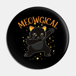 Dabbing Black Cat Magic Witchcraft Cats Dab Pin