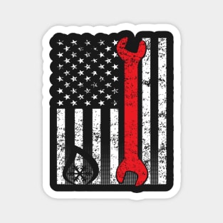 American HVAC Mechanic Magnet