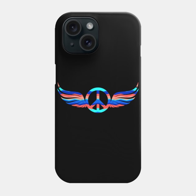 peace and love wings Phone Case by Design Knight