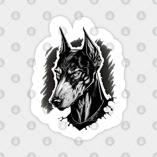 Vicious Doberman Magnet by Newtaste-Store