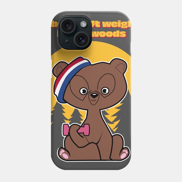 Bear Gym Phone Case by Spikeani