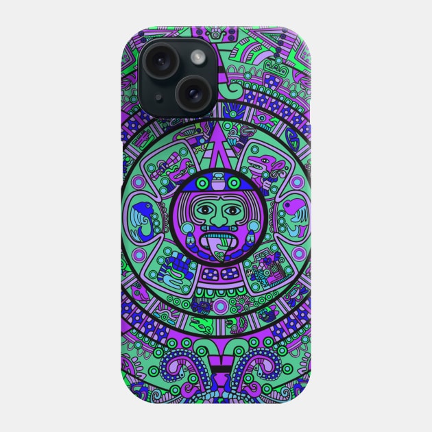 Psychedelic Mayan Calendar Phone Case by bonedesigns