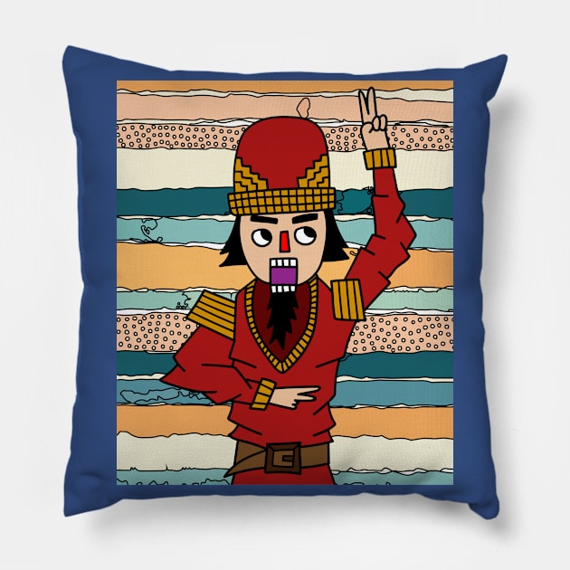 Nutcracker Figures Walnuts Pillow by flofin