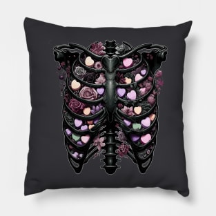 Candy Hearts | Moody Valentines | Ribcage Design | Pillow
