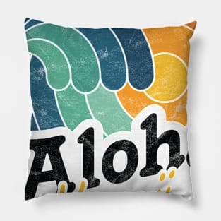 Aloha Hawaii USA Cali Surfing Surf Sunset Wave Pillow