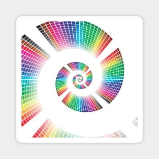 Rainbow Color Wheel Spiral Colorful Magnet