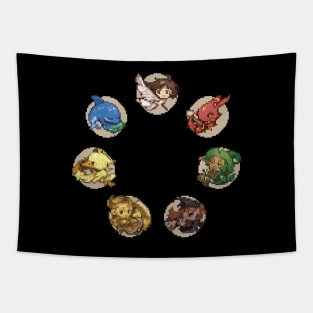 Threads of Fate Mint Magic Circle Tapestry